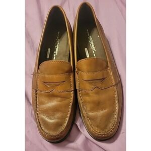 Rockport M76444 Mens Size 10 Shoes Trutech Dark Brown Penny Loafers Walkability